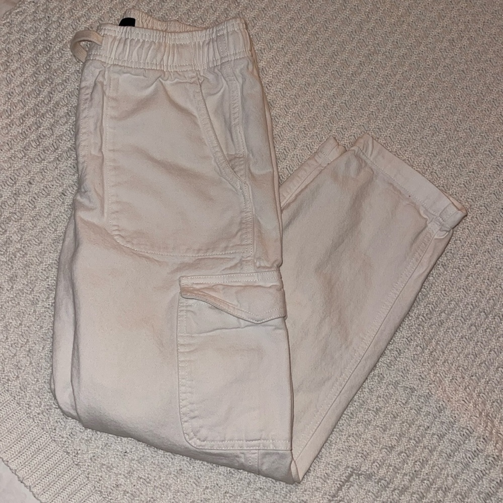 GAP‎ White Denim Cargo Pants